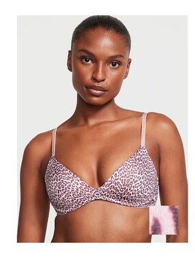Leopard Sexy Tee Smooth Wireless Push-Up Bra, Victoria's Secret 34B
